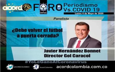 Éxito total, el foro “Periodismo deportivo vs covid-19 debe volver el fútbol a puerta cerrada”