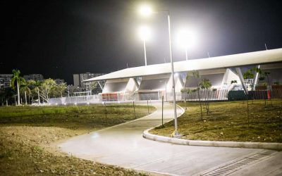 Fueron entregadas obras de urbanismo y paisajismo del Parque Deportivo