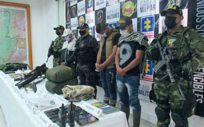 Dos capturados y material incautado en contundente golpe a la subestructura Alfonso Cano en el Sur del Tolima
