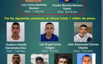 Ellos son los 9 más buscados en El Espinal, se ofrece recompensa