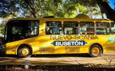 Este es el bus para el Sistema Estratégico de Transporte en Ibagué, funciona a gas
