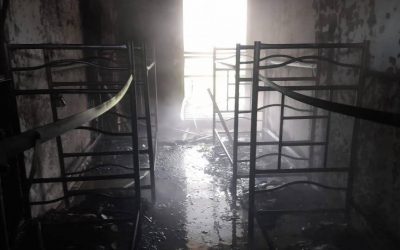 Se incendió el comando de  Policía de  Picaleña