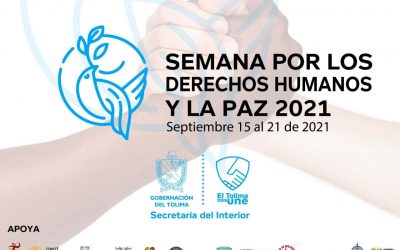 Del 15 al 21 de septiembre el Tolima celebra la semana de la paz y los Derechos Humanos