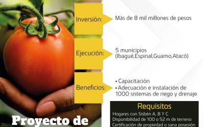 Proyecto de “Seguridad Alimentaria” beneficiará a 1.000 familias tolimenses