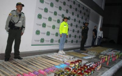 Policía incauta 2.531 unidades de pólvora en Ibagué 