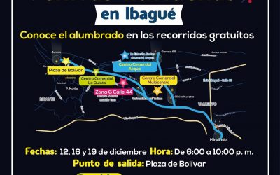 Chivas gratuitas para ver del alumbrado navideño de Ibagué