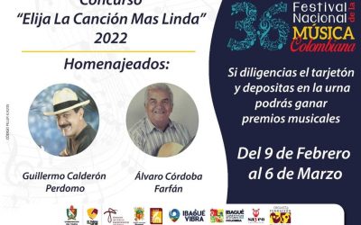 Elija la canción más linda, Ibagué vivirá el Festival Nacional de Música Colombiana