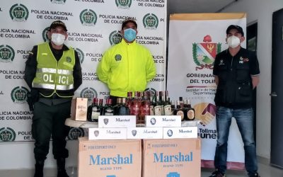 Incautado licor y cigarrillos ilegales en el Tolima