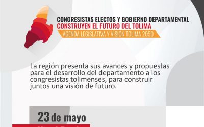 Congresistas electos y Gobernación del Tolima sostendrán encuentro este lunes