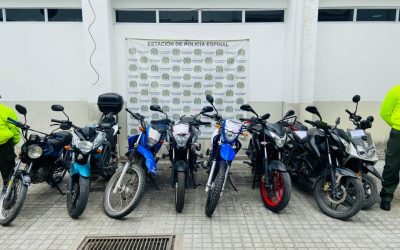 Policía recuperó 8 motocicletas en El Espinal, 4 de ellas  hurtadas en  Bogotá