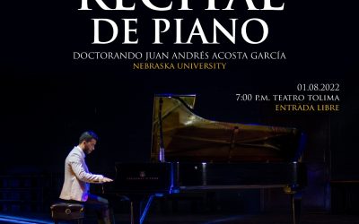 Este lunes, recital de piano gratuito en el Teatro Tolima