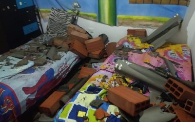 Casi los mata un muro en el barrio Vasconia de Ibagué