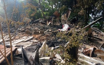 Adulto mayor perdió la vida y dos caninos resultaron heridos en incendio
