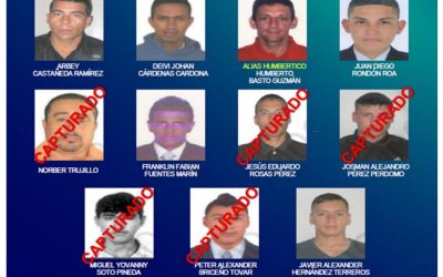 Capturaron a 5 de los más buscados en Ibagué