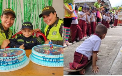Emanuel fue Policía en sus cumpleaños, conozca la historia de este niño