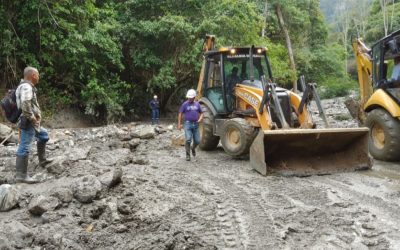 Se atiende emergencia en la vía Cocora-Laureles por lluvias