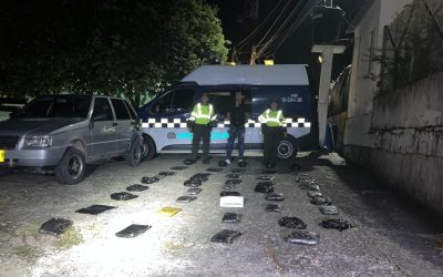 Tremenda carga llevaba, 22 kilos de marihuana