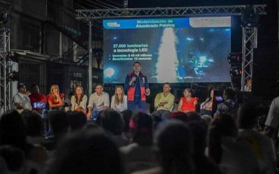 Alcalde socializó modernización del alumbrado público