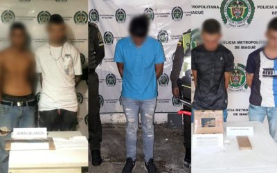 5 capturados por hurto en Ibagué