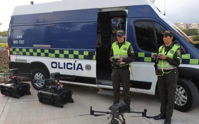 Halcón encargado de la seguridad en partido Tolima vs Junior