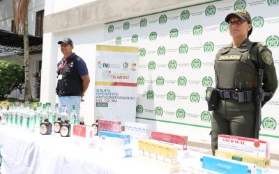 Incautación de licor Adulterado y mercancía de contrabando