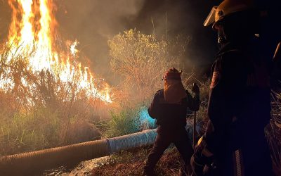 Bomberos apagaron dos incendios esta madrugada en Ibagué