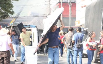 Solidaridad a comerciantes afectados por incendio
