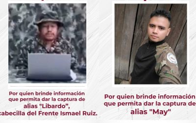 Hasta $100 millones por cabecillas de las disidencias de las FARC