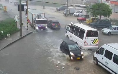 Bajo el agua quedó Bogotá por lluvias de este martes