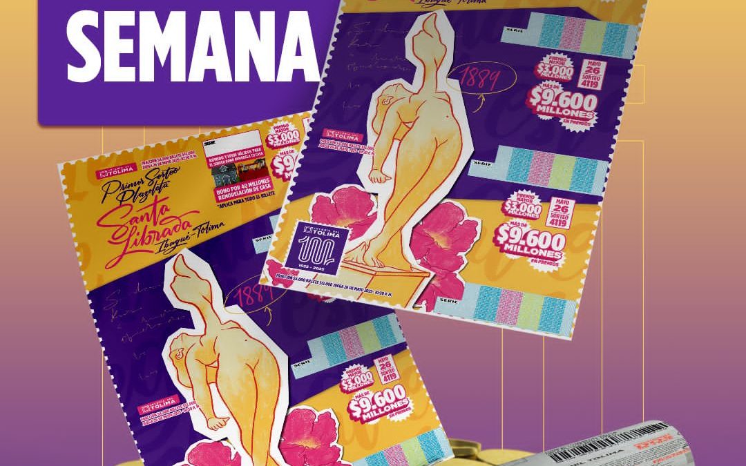 Hoy lunes juega La Lotería del Tolima