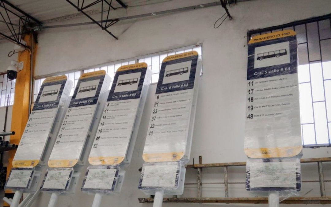 Avanza instalación de más de 1.000 paraderos tipo banderín en Ibagué