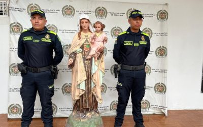 Imagen robada de la Virgen del Carmen en Chaparral fue hallada en zona boscosa