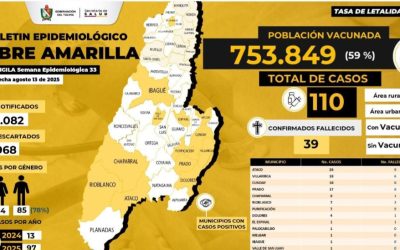 Estas son las cifras del Tolima en Fiebre Amarilla