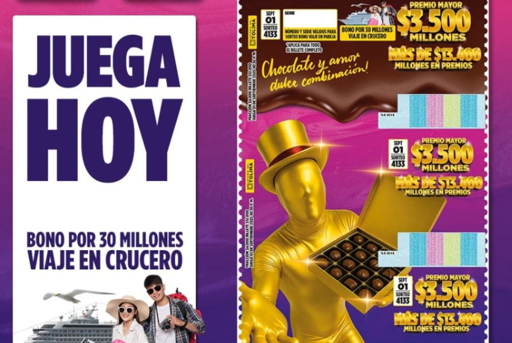 Hoy juega la Lotería del Tolima