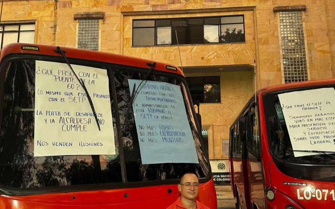 Transportadores amplían protestas frente a la Alcaldía de Ibagué