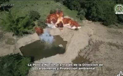 Golpe a la minería ilegal en Ataco: cuatro excavadoras destruidas