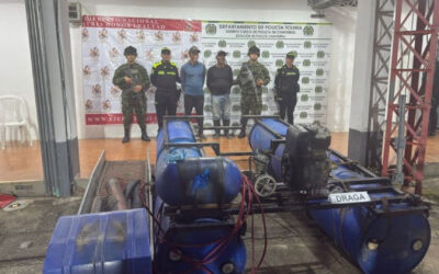 Ejército frena minería ilegal que contaminaba el río Amoyá en Chaparral