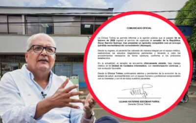 Óscar Barreto evoluciona favorablemente tras emergencia médica en Ibagué