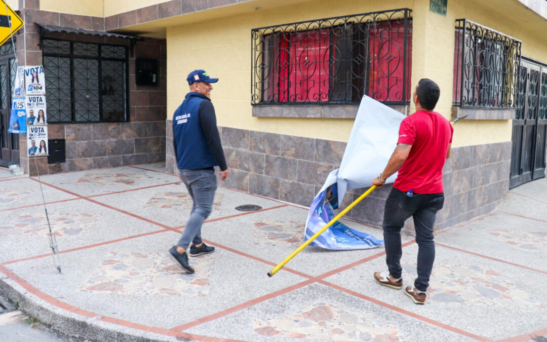 Alcaldía retiró 726 piezas de publicidad política tras incumplir plazo electoral