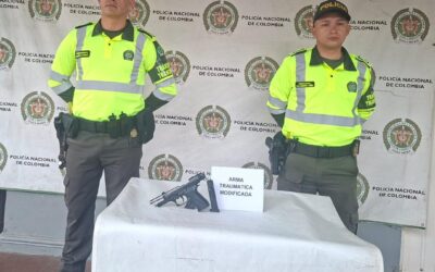 Incautan arma modificada en el Tolima y evitan posible hecho violento