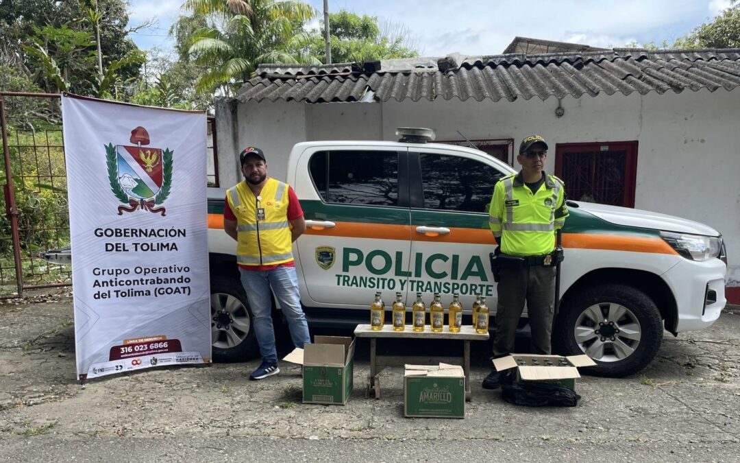 Incautan licor y cerveza ilegal en corredores estratégicos del departamento