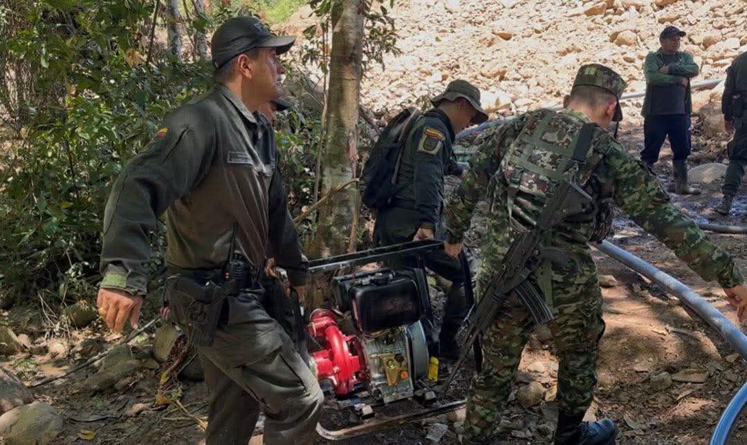 Ejército frenó explotación ilegal de oro en zona rural de Coyaima
