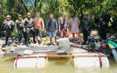 Operativo ambiental en Mariquita dejó cuatro capturados por minería ilegal
