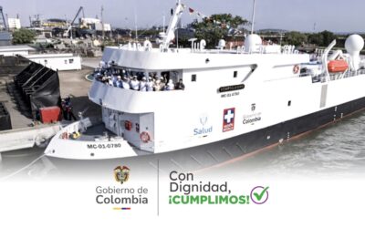 El Buque Hospital Benkos Biohó a esta hora recorre el Pacífico Colombiano
