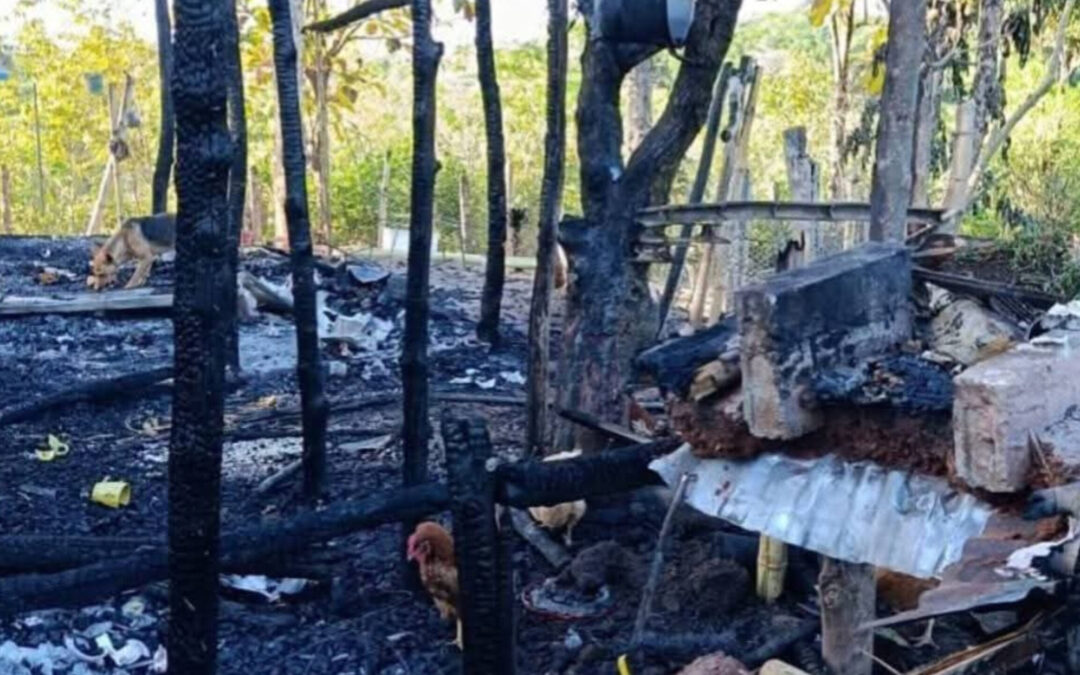 Voraz incendio redujo a cenizas una vivienda campesina en Mariquita