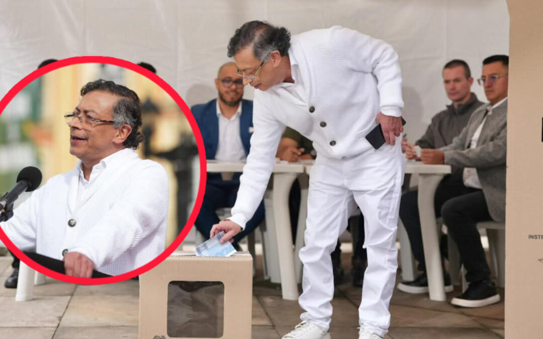 Petro votó en Bogotá y llamó a los colombianos a defender la democracia