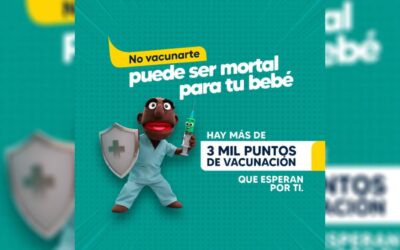 MinSalud invita a las madres gestantes a acudir a los más de 3.000 puntos de vacunación para proteger la vida de sus bebés