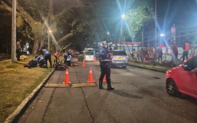 Control vial en Ibagué termina con dos personas heridas tras choque