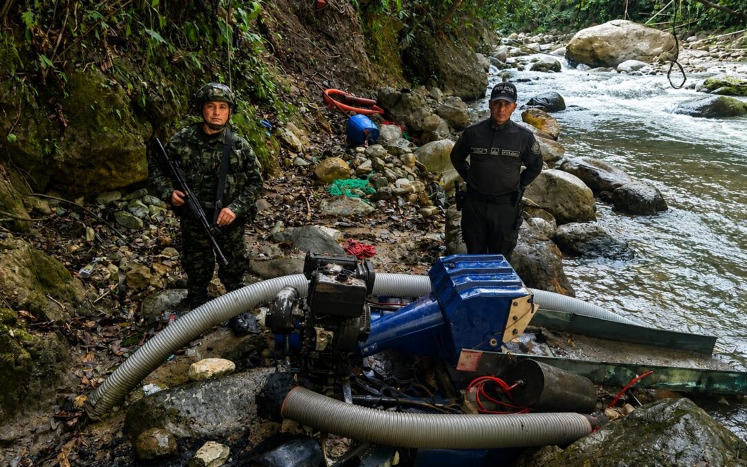 Ejército golpeó minería ilegal ligada al Clan del Golfo en Líbano