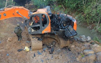 Destruyen maquinaria de minería ilegal avaluada en $1.092 millones en Chaparral